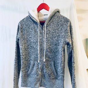 Gray sheep 🐑 lined zip up hoodie
